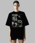 Cowboy Anime Bebop Graphic Tee, Unisex Vintage Y2K Oversized Graphic T-Shirt, Streetwear Grunge Style, Retro Aesthetic Design L/Black
