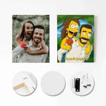 Custom Anime Portrait Canvas Print–(11x14Inch) Personalized Cartoon Portrait from Photo, Unique Gift, Wrapped Canvas Wall Art-VERTICAL