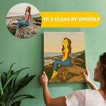 Custom Anime Portrait Canvas Print–(11x14Inch) Personalized Cartoon Portrait from Photo, Unique Gift, Wrapped Canvas Wall Art-VERTICAL