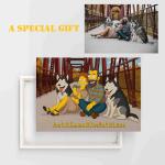 Custom Anime Portrait Canvas Print–(11x14Inch) Personalized Cartoon Portrait from Photo, Unique Gift, Wrapped Canvas Wall Art-VERTICAL