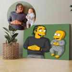 Custom Anime Portrait Canvas Print–(11x14Inch) Personalized Cartoon Portrait from Photo, Unique Gift, Wrapped Canvas Wall Art-VERTICAL