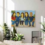 Custom Anime Portrait Canvas Print–(11x14Inch) Personalized Cartoon Portrait from Photo, Unique Gift, Wrapped Canvas Wall Art-VERTICAL