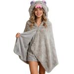 Anime Wearable Blanket Cloak Hoodie Cosplay Costume Hooded Cloaks Cape Soft Shawl Wrap Nap 58.2 x 41.3 in (GreyHUI-A, One Size)