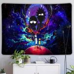 FANVANAI Blacklight Space Wall Tapestry, Hippie Anime Poster for Bedroom Aesthetic Fantasy Funny Wall Hanging, UV Reactive Black Light Tapestries Art Mural Living Room Bedroom Dorm Backdrop Decor