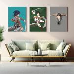 MAVIS PRINT Attack On Tittan Set of 3-24x36 inches Wall Decor | HD Printed & Wooden framed wall art | Modern Wall Decor for Bedroom, Living Room, Office, Kids Room | Made in USA