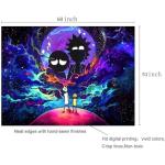 FANVANAI Blacklight Space Wall Tapestry, Hippie Anime Poster for Bedroom Aesthetic Fantasy Funny Wall Hanging, UV Reactive Black Light Tapestries Art Mural Living Room Bedroom Dorm Backdrop Decor