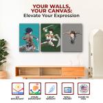 MAVIS PRINT Attack On Tittan Set of 3-24x36 inches Wall Decor | HD Printed & Wooden framed wall art | Modern Wall Decor for Bedroom, Living Room, Office, Kids Room | Made in USA
