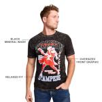 Trigun Stampede VASH Humanoid Typhoon Men's Black Mineral Wash Oversized Crew Neck Short Sleeve T-Shirt-Large