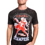 Trigun Stampede VASH Humanoid Typhoon Men's Black Mineral Wash Oversized Crew Neck Short Sleeve T-Shirt-Large