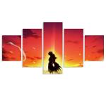 Anime Poster 5 Pieces Fairy Tail Canvas Painting Posters And Prints Wall Art Painting Office Living Canvas Painting Wall Art Poster for Bedroom Living Room Decor (S) 8x12inchx2 8x16inchx2 8x20inchx1 U