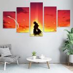 Anime Poster 5 Pieces Fairy Tail Canvas Painting Posters And Prints Wall Art Painting Office Living Canvas Painting Wall Art Poster for Bedroom Living Room Decor (S) 8x12inchx2 8x16inchx2 8x20inchx1 U
