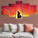 Anime Poster 5 Pieces Fairy Tail Canvas Painting Posters And Prints Wall Art Painting Office Living Canvas Painting Wall Art Poster for Bedroom Living Room Decor (S) 8x12inchx2 8x16inchx2 8x20inchx1 U