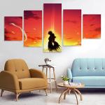 Anime Poster 5 Pieces Fairy Tail Canvas Painting Posters And Prints Wall Art Painting Office Living Canvas Painting Wall Art Poster for Bedroom Living Room Decor (S) 8x12inchx2 8x16inchx2 8x20inchx1 U