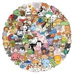 Cute Animal Stickers Pack - 105 Waterproof Stickers