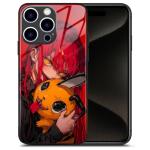Makima and Pochita Anime Glass Case for iPhone 17 Pro Max, Aesthetics Manga Character Art, Durable Anti-Scratch & Drop Proof Superior Protective