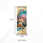 One Piece Anime Wall Scroll, Japanese Version Wanted Posters Collection, Decorative Art Print with Hanging Accessories, 27.5" L x 9.8" W (Tony Chopper)