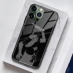 Anime Phone Case for iPhone 13, Japanese Manga Art Design, 9H Tempered Glass with Soft Silicone Bumper for Boys Gift