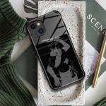 Anime Phone Case for iPhone 13, Japanese Manga Art Design, 9H Tempered Glass with Soft Silicone Bumper for Boys Gift