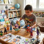 Anime Super Hero Action Figures Set, Collectible Warrior Figurines, 7.8Inch Energy Style Character Models for Display, Party Favors & Gift Collection (8PCS)