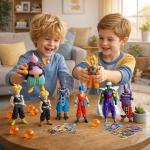 Anime Super Hero Action Figures Set, Collectible Warrior Figurines, 7.8Inch Energy Style Character Models for Display, Party Favors & Gift Collection (8PCS)