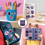 64 Gengar Anime Stickers - Waterproof Vinyl Set