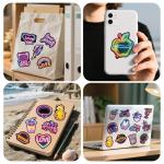 YUISLE Neon Stickers for Teens Adults, Cool Cute Anime Graffiti Stickers for Laptop Water Bottle, 50 PCS Trendy Waterproof Vinyl Decals, Prizes for Kids Classroom Rewards-B02