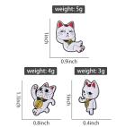 Turbo Granny Cat Pins for Backpacks Funny Cartoon Anime Cat Cute Hilarious Broochs Lapel Pins Clip Badges 3PCS (Style A)