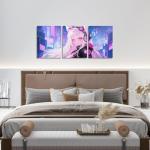 Erosebridal Anime Girl Canvas Wall Art 3 Pcs, Kawaii Japanese Anime Artwork Posters Cartoon Girl Painting Sci Fi Style Japanese Animation Framed Wall Decor For Kids Girls Teens Living Room 12"X 16"