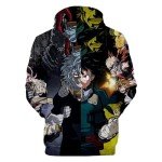 Boku No Hero Hoodie for Adults - Green Black