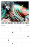2026 Anime Ronin Wall Calendar by Kaleidoscope Artisan – Warrior Spirit with Holidays (Classic Mid-Fold, Large 11″x17″)