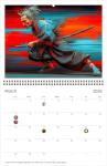 2026 Anime Ronin Wall Calendar by Kaleidoscope Artisan – Warrior Spirit with Holidays (Classic Mid-Fold, Large 11″x17″)