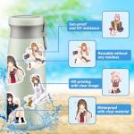 100Pcs Anime Girl Stickers for Water Bottles,Waterproof Kawaii Hot Girl Stickers for Teens,Vinyl Cartoon Sexy Lady Decals for Laptop Guitar Hydroflask Scrapbooking Journaling