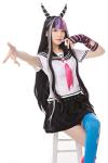 JRCRIN Mioda Ibuki Cosplay Costume High School Uniform Outfit White