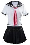 JRCRIN Mioda Ibuki Cosplay Costume High School Uniform Outfit White