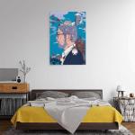 LXHSTOREFA Hayao Miyazaki Anime Movie Poster Studio Ghibli Poster for Bedroom Aesthetic Canvas Art Wall Decor 16x24inch(40x60cm), Frame-style-1