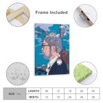 LXHSTOREFA Hayao Miyazaki Anime Movie Poster Studio Ghibli Poster for Bedroom Aesthetic Canvas Art Wall Decor 16x24inch(40x60cm), Frame-style-1
