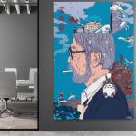 LXHSTOREFA Hayao Miyazaki Anime Movie Poster Studio Ghibli Poster for Bedroom Aesthetic Canvas Art Wall Decor 16x24inch(40x60cm), Frame-style-1