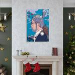 LXHSTOREFA Hayao Miyazaki Anime Movie Poster Studio Ghibli Poster for Bedroom Aesthetic Canvas Art Wall Decor 16x24inch(40x60cm), Frame-style-1