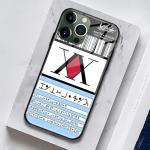 Hunter HxH License Anime Lightweight Slim Phone Case for iPhone 15 Pro, Exquisite Manga Artistic Glossy Glass Theme Protective Cover
