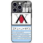 Hunter HxH License Anime Lightweight Slim Phone Case for iPhone 15 Pro, Exquisite Manga Artistic Glossy Glass Theme Protective Cover