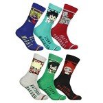 My Hero Academia 6 Pack Crew Socks