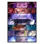 Yuji Gojo Anime Canvas Wall Art Print 16x24in