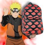 Naruto Shippuden Akatsuki Red Clouds Backpack