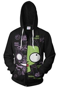 Anime Cosplay Zip-Up Hoodie for Adults