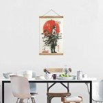 Anime Wall Art Scroll with Wooden Frame 13x20in