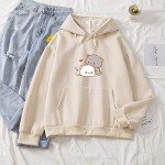 Kawaii Cat Graphic Hoodie for Women