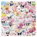 120 Pcs Cute Anime Waterproof Sticker Pack