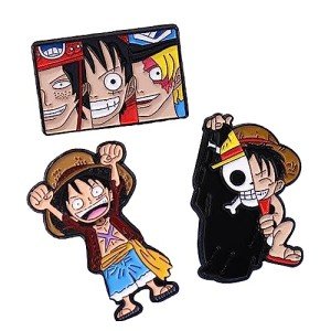 One Piece Anime Character Enamel Pins Collection