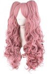 Pink Curly Anime Pigtail Wig for Cosplay