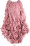 Pink Curly Anime Pigtail Wig for Cosplay